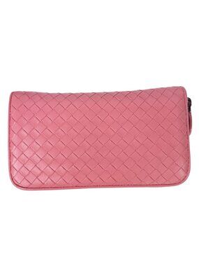 Bottega Veneta Intrecciato Zip Around Wallet & COA